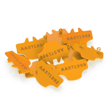 T2 Steckplombe nummeriert (Orange - Schüttgut)